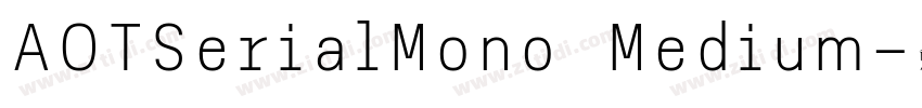 AOTSerialMono Medium字体转换 AOTSerialMono Medium字体转换